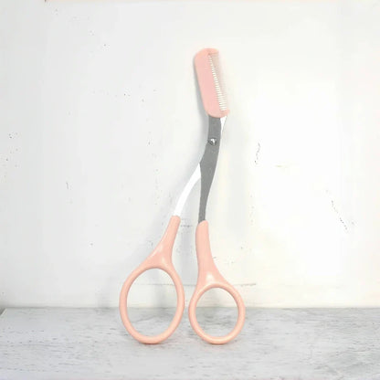 Stainless Steel Built-in Eyebrow Scissors + 1 Crescent Eyebrow Razor. Specially designed for women. Exquisite craftsmanship & durable material, easy to use and suitable for both left and right hands. An ideal gift for makeup lovers.