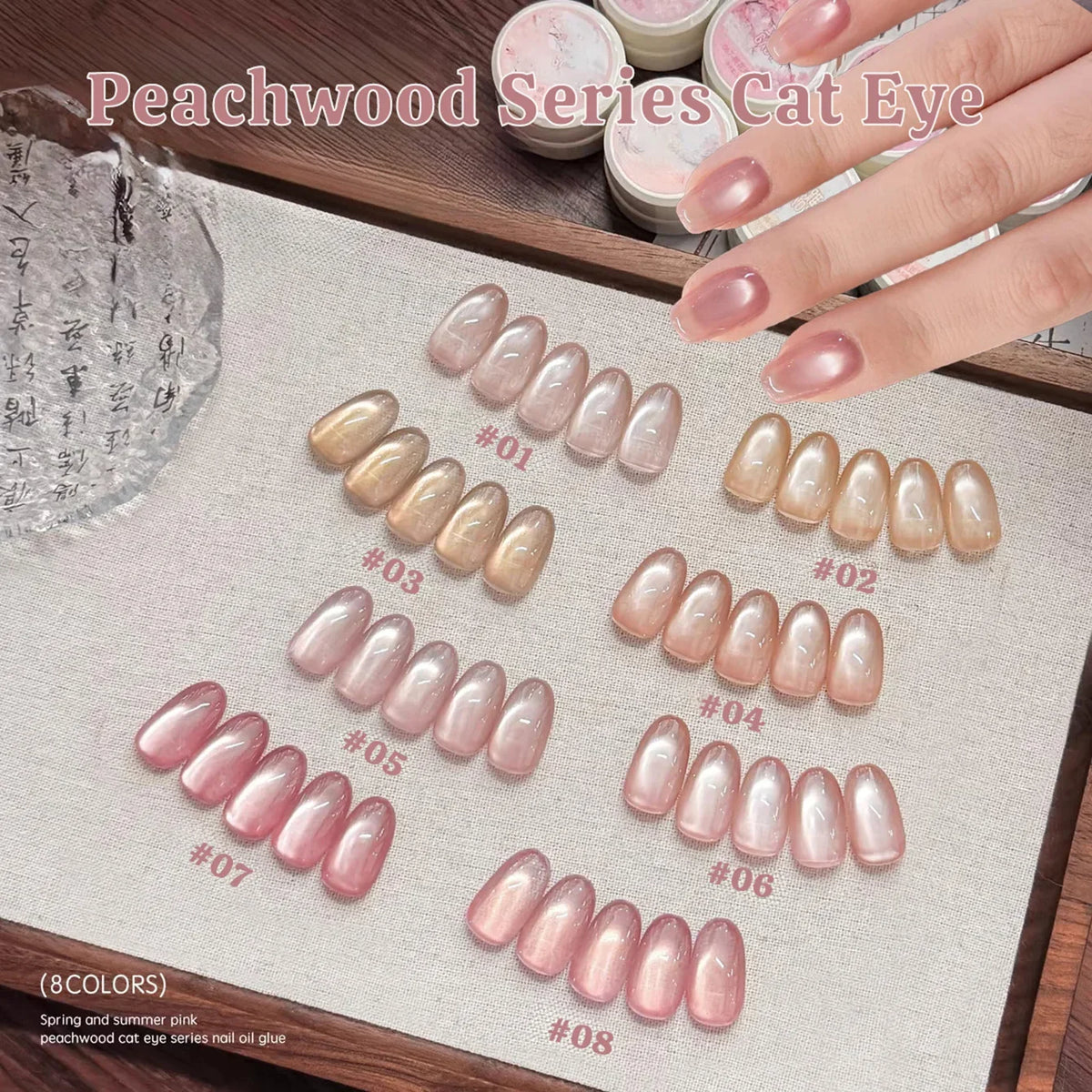 SHAKA 1-16pcs Flash Pure Lust Golden Light Heroine Cat Eye Gel Nail Polish Whitening Ice Transparent Autumn High-end Nail Art