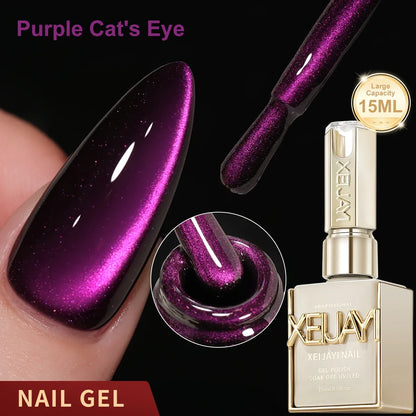 XEIJAYI 1pc 15ML Blue cat eye Nail Gel polish Semi Permanent Nail Art Soaking UV LED Nail Salon DIY Nail Salon Gel
