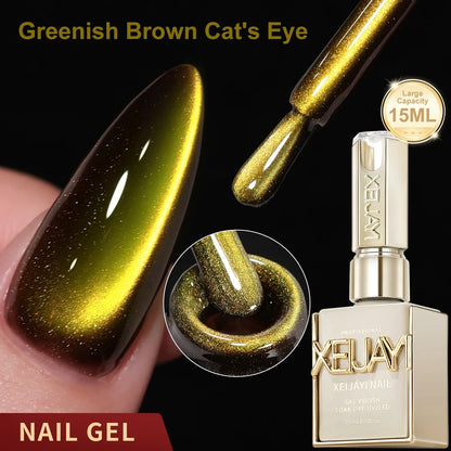 XEIJAYI 1pc 15ML Blue cat eye Nail Gel polish Semi Permanent Nail Art Soaking UV LED Nail Salon DIY Nail Salon Gel