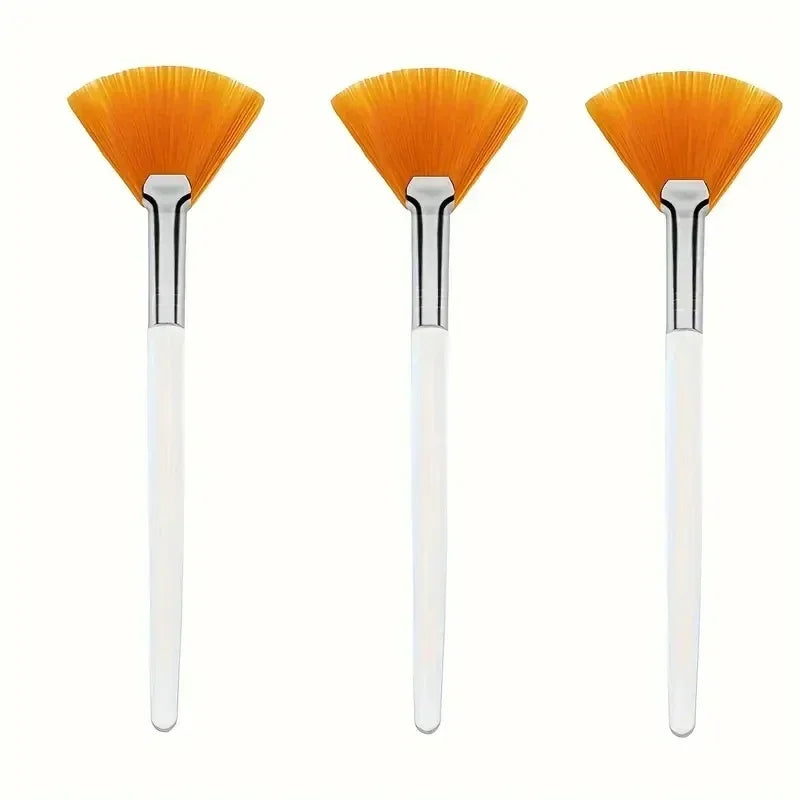 3/6/12 Pieces Facial Fan Mask Brushes Soft Mask Brush Applicator Esthetician Facial Mask Brushes For Women Girls Cosmetic Tools
