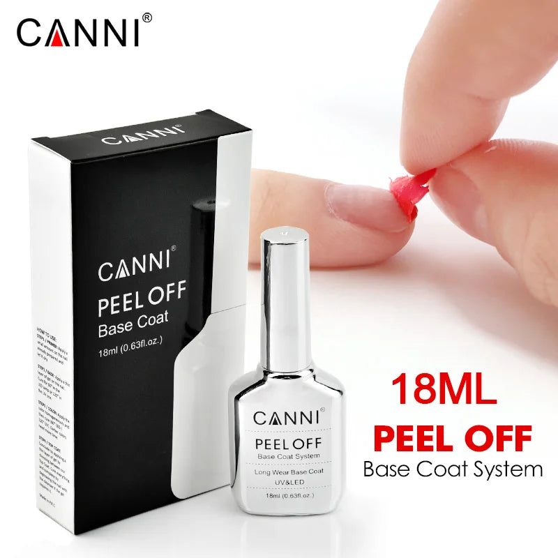 Canni TPO FREE HEMA FREE 18ml Long Wear Diamond Nowipe Top Coat Peeloff Base Coat Soak Off UV LED Gel Polish Nail Manicure