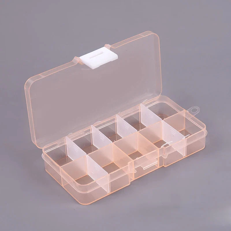 Nail Storage Box Plastic Drawer Style Easy to Clean Desktop Organization Large Capacity Cotton Swab Polishing Sand Strip Toolbox