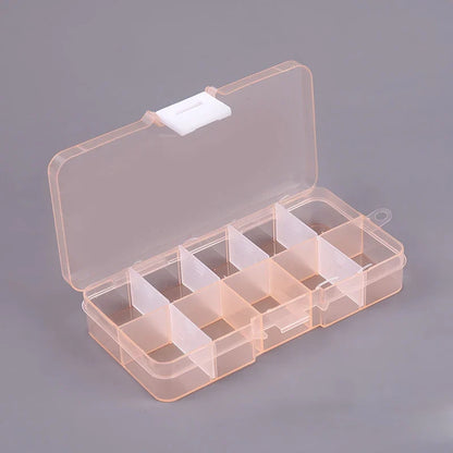 Nail Storage Box Plastic Drawer Style Easy to Clean Desktop Organization Large Capacity Cotton Swab Polishing Sand Strip Toolbox