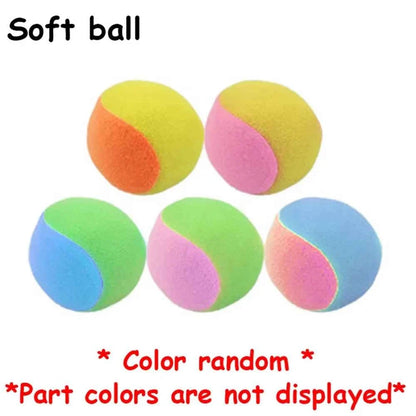 Sticky Dodge Ball Game Vest Outdoor Sports Toy Jersey Fabric  Props Throw Catch Soft Fleece Balls Safe for Kids Teens Adults