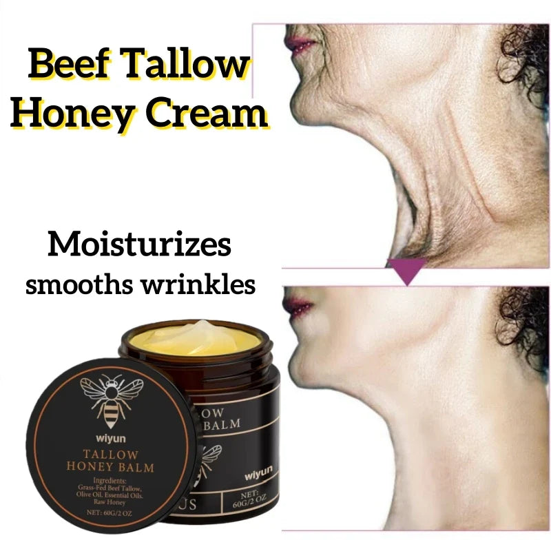 Tallow Honey Cream Glow Hydrating Skin Improve Elasticity Soft Bleaching Improve Dullness Firming Face Body Moisturizer Lotion