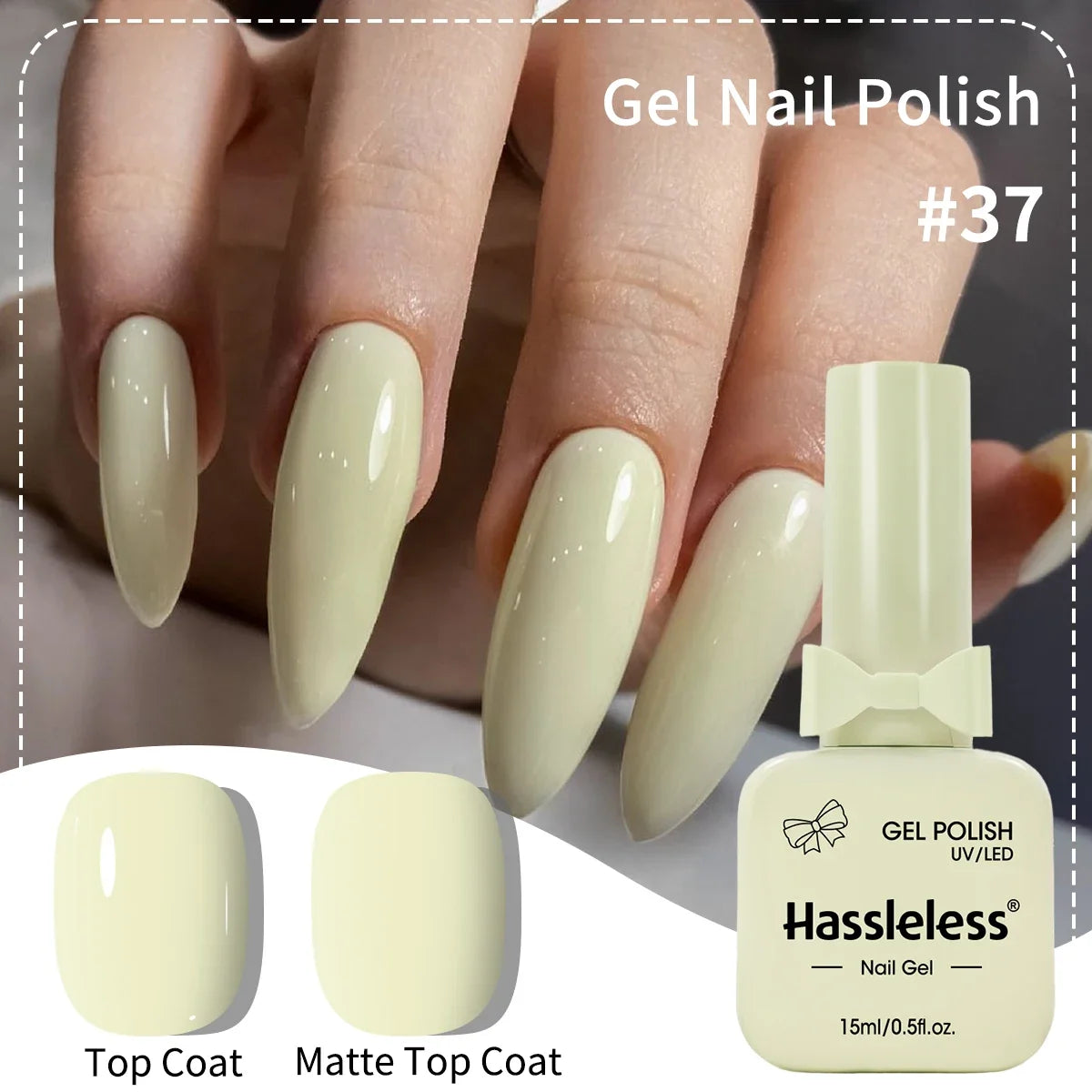 Single-use 15ml gel nail polish, convenient for home or salon manicures, easy to remove.