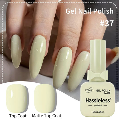 Single-use 15ml gel nail polish, convenient for home or salon manicures, easy to remove.
