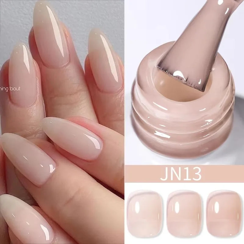 BORN PRETTY 10ml Jelly Nude Gel Nail Polish 50 Colors Semi Transparent Nail Art Nail Supplies Soak off UV LED Nails Gel Varnish