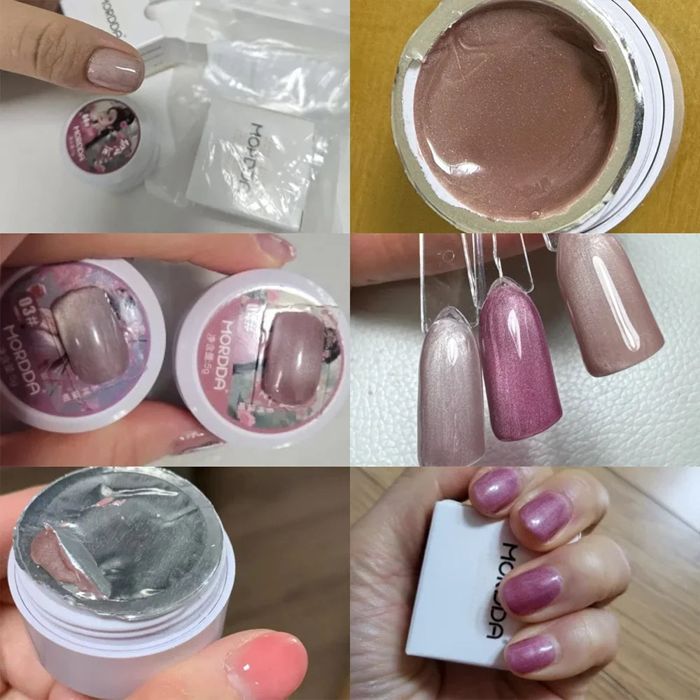 5g/Bottle White Moonlight Nail Cat's Eye Gel Magnetic Satin Gel Polish 9-Colors Soak Off Glitter Phototherapy Manicure Varnish