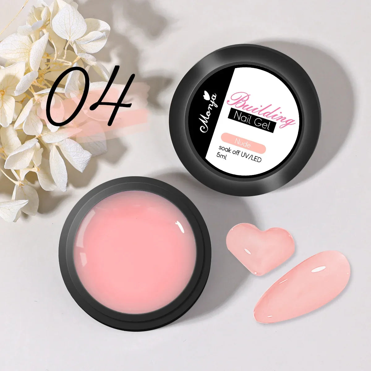 1 Jar White 3D Shaping Carving Non Stick Hand Extension Gel Nail Polish For Flower DIY Nail Art Extension Acrylic Nails Tools