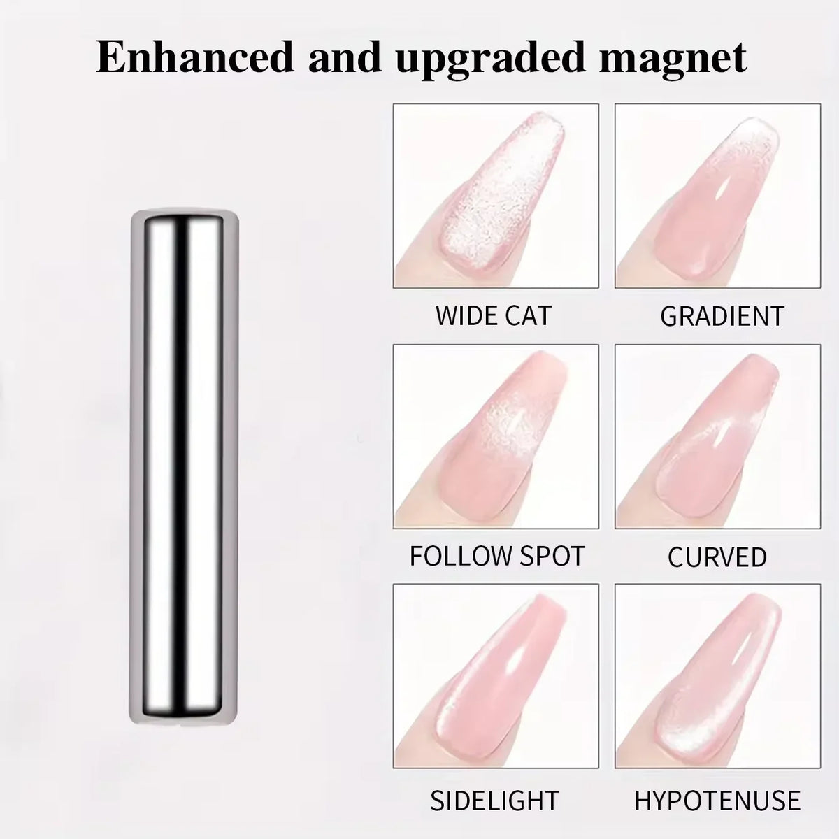 2.5x0.5cm Round Nail Art Cat Eye Gel Magnetic Pen for Gel Nail Polish 3D Cat Eye Nails Painting Strong Stick Manicure DIY Tools
