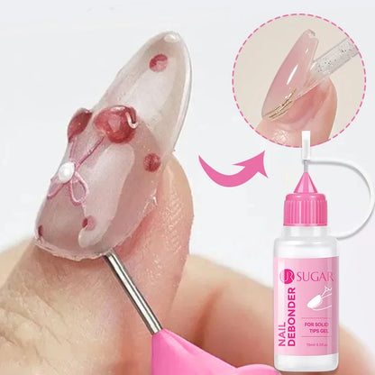UR SUGAR 15ml Remover For Solid Tips Gel False Nail Tips Solid Adhesives Gel Remover Press On Nails Gel Fake Tips Remover Tools