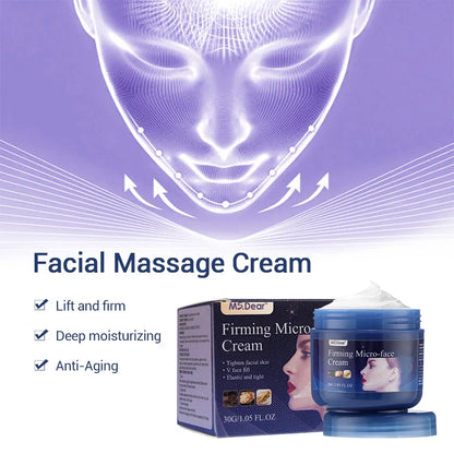 Micro-face Firming Cream Tightens Contours Face V Line Shape Masticatory Muscles Jowls Fat Burning Anti-Aging Essence Skin Care