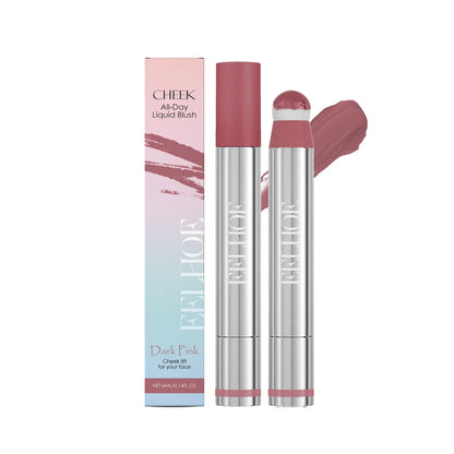 Peach Pink Plush Brush Liquid Blush Cheek Cream Smooth Long Lasting Velvet Matte Nude Apricot Orange Blusher Easy To Wear