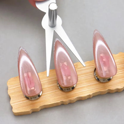 YIKOOLIN 6Pcs Cat Eye Magnet Set French Tip Heart & Flower Design Nail Art Gel Polish Manicure Tools for DIY Nail Art