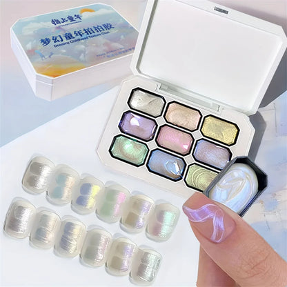 1pc 9-color patting gel gradient dream pearlescent texture soak off UV&LED nail polish gel art creation nail home salon DIY ins