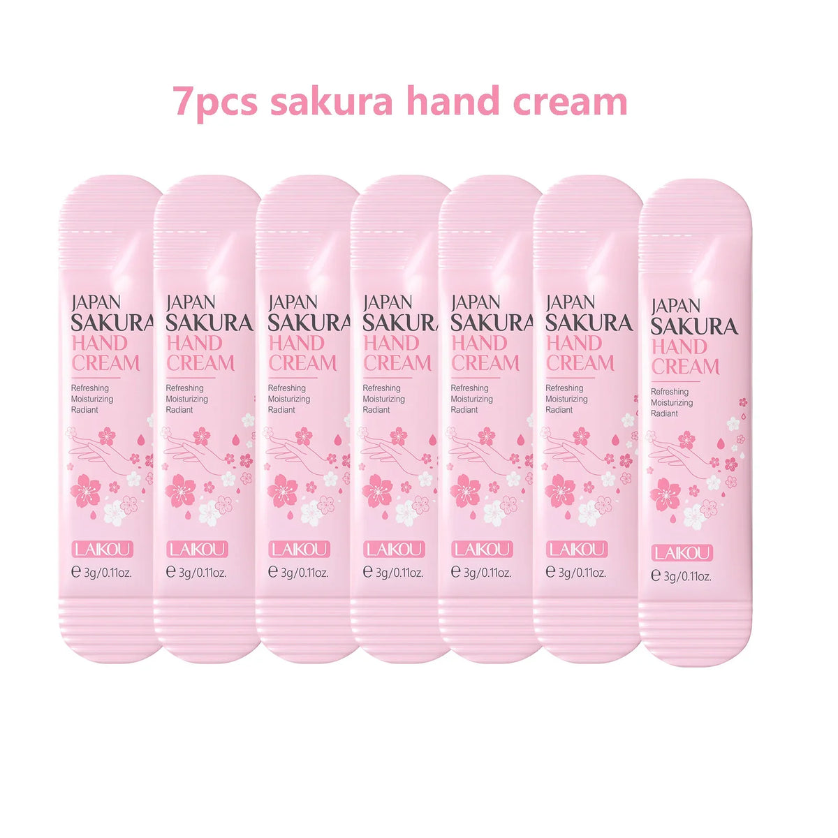 7pcs Collagen Sakura Hand Cream Skin Soften Nourish Care Deep Cracked Repair Beauty Products Girl Moisturizing Hand Skin