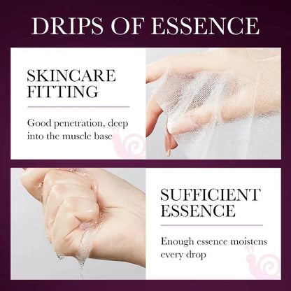 5-Piece Set of Sadoer Snail Collagen Mask, Firming and Moisturizing, Whitening and Hydrating, Facial Skin Care and Beauty Products