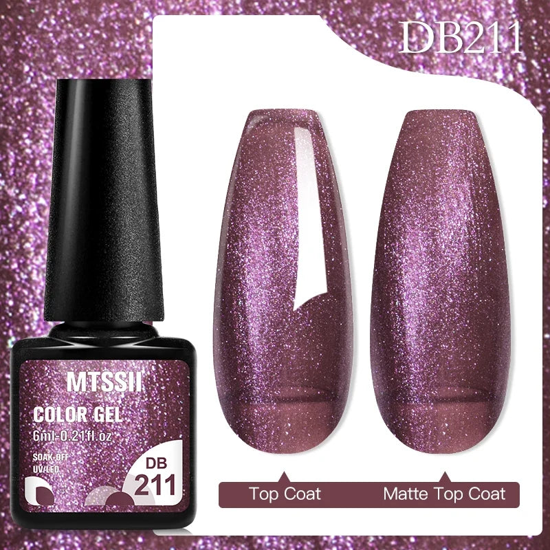 Mtssii 6ML Chocolate Color Gel Nail Polish Brown Semi Permanent UV Gel Autumn Winter Popular Soak Off Nail Art Gel Varnishes