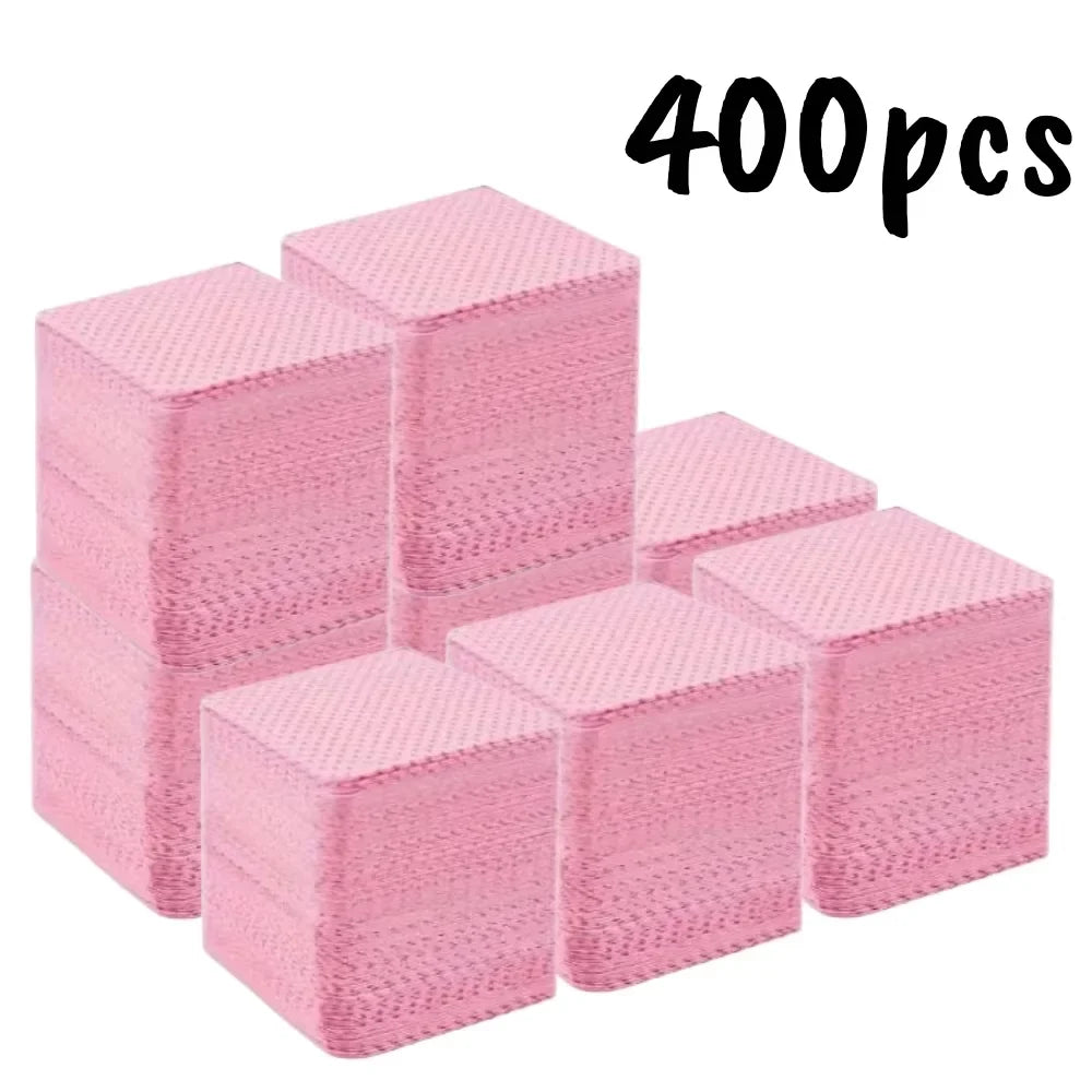 20/600pcs Lint-Free Gel Nail Wipes Aluminum-Free Cleansing Tissues Nail Polish Remover Pads for NaiArt Beauty Nail Cleaning Care