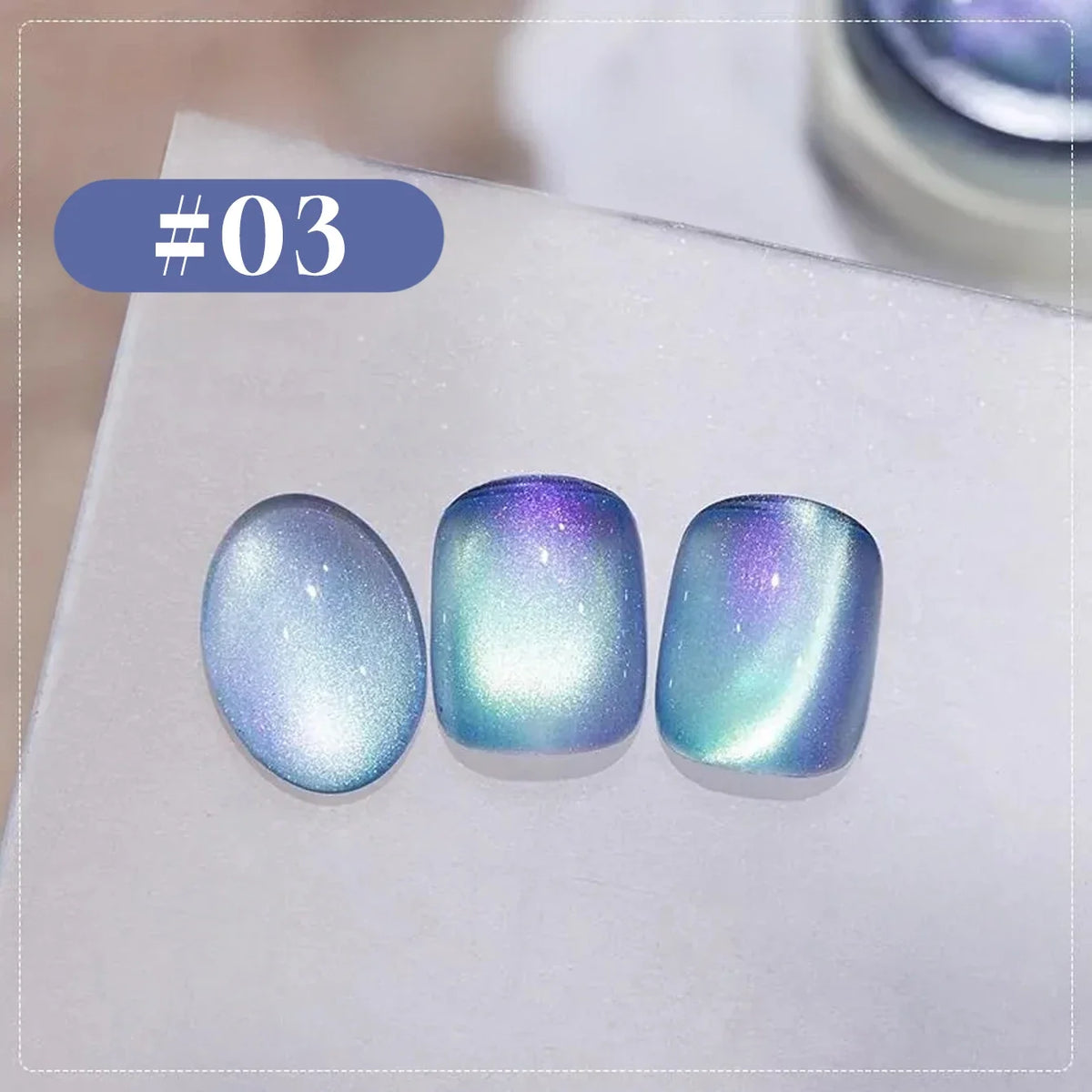 MIANEL Blue Tears Cat Eye Nail Polish Unique Blue Color and Magnetic Powder Create a Dreamy and Romantic Blue Nail Art Effect