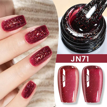 BORN PRETTY 10ml Jelly Nude Gel Nail Polish 50 Colors Semi Transparent Nail Art Nail Supplies Soak off UV LED Nails Gel Varnish