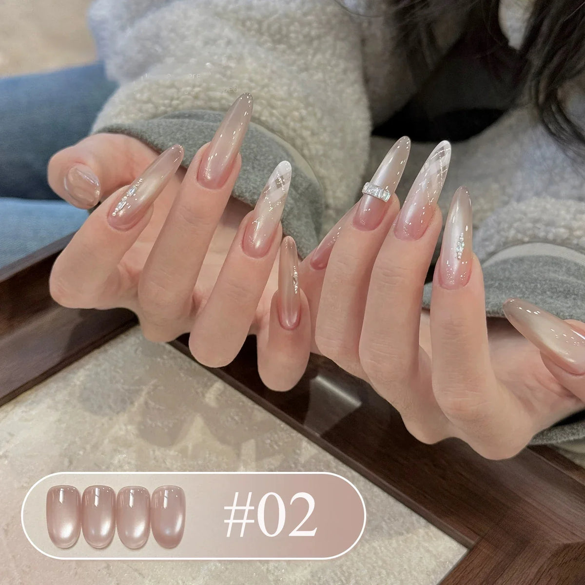 SHAKA 1-16pcs Flash Pure Lust Golden Light Heroine Cat Eye Gel Nail Polish Whitening Ice Transparent Autumn High-end Nail Art