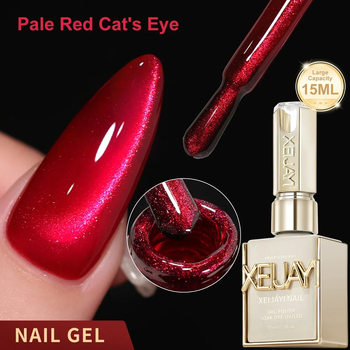 XEIJAYI 1pc 15ML Blue cat eye Nail Gel polish Semi Permanent Nail Art Soaking UV LED Nail Salon DIY Nail Salon Gel