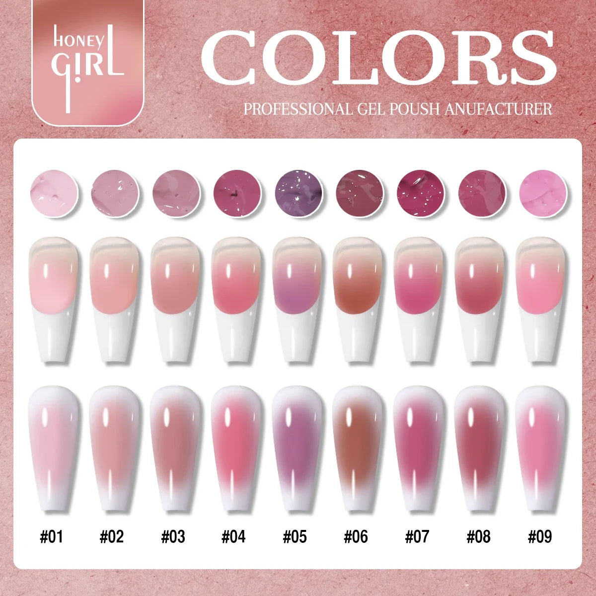 1pc 9 Colors Pink Patting Gel Smudge Canned High Saturation Popular Semi-Solid UV&LED Nail Polish Gel Nail Salon Special Y2K INS