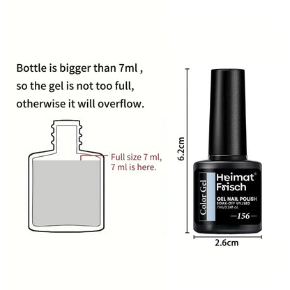 Color Block Series | Glossy Nails 0.24 oz Trendy Candy Foam Gel Semi-Permanent Nail Art Drip LED Nail Salon DIY Nail Art Gel Sea