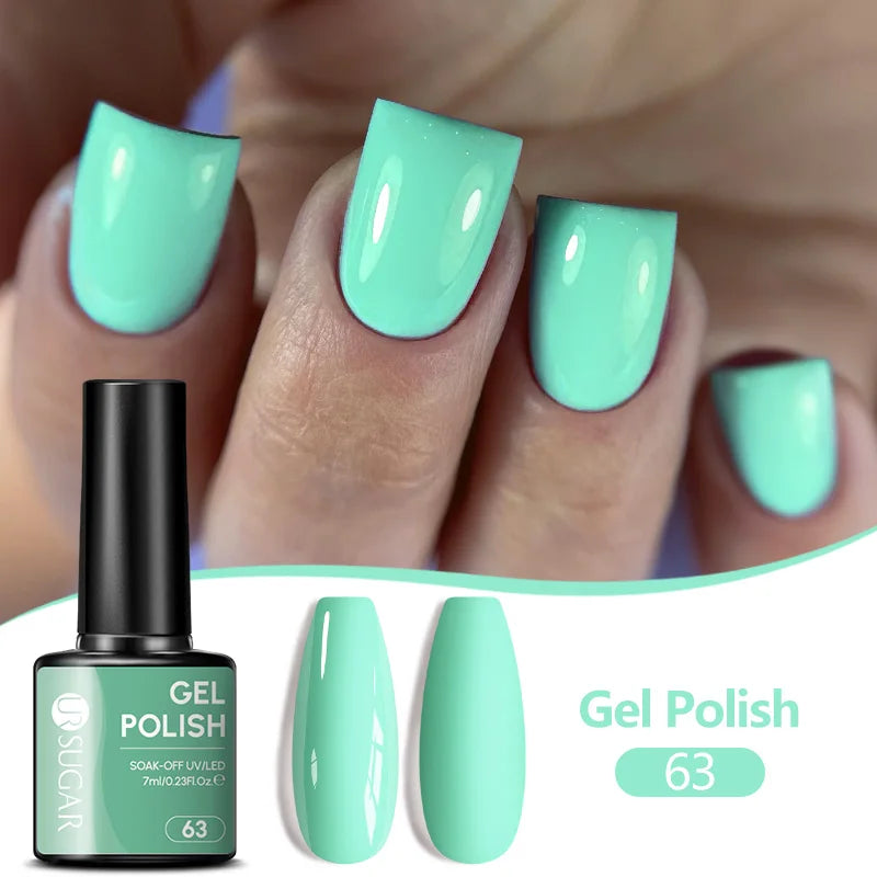 UR SUGAR 7ML Nail Gel Fresh Macaron 107 Colors All For Manicure Semi Permanent Soak Off LED UV Long-Lasting Nail Art Varnish