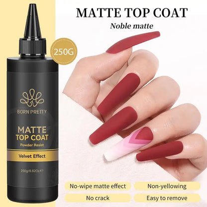 BORN PRETTY 250g Super Top Coat Professional Nail Art Soak Off Top Coat Long-lasting Anti-Stain Functional Gel Polish