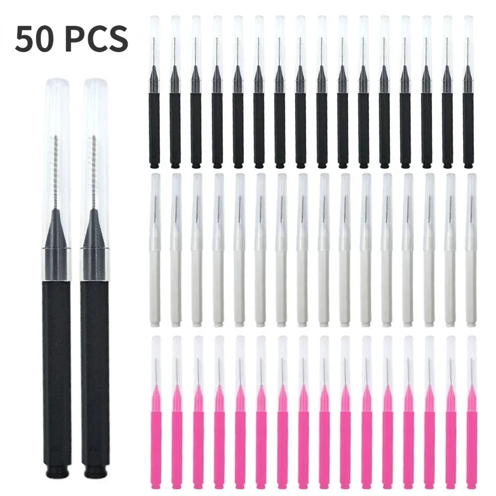 10/50PS Portable Mini Eyebrow Brushes Disposable Eyelash Brow Lifting Brush Applicators Lash Extension Comb Beauty Makeup Tools