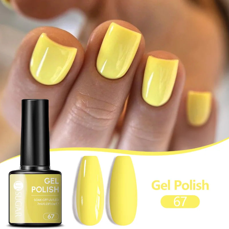 UR SUGAR 7ML Nail Gel Fresh Macaron 107 Colors All For Manicure Semi Permanent Soak Off LED UV Long-Lasting Nail Art Varnish