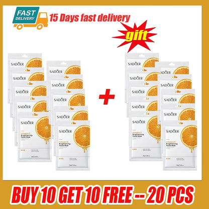 Vitamin C Facial Mask Remove Blackheads Shrink Pores Brightening Skin Soothing Moisturizing Korean Beauty Skincare Products