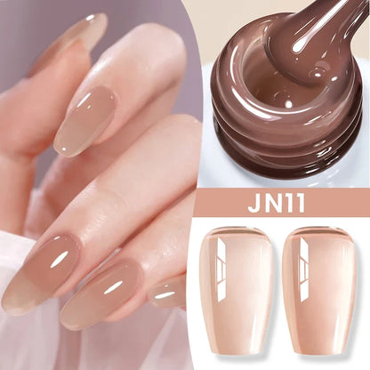 BORN PRETTY 83 Colors 10ml Jelly Nude Gel Nail Polish Autumn Amber Semi Transparent Manicure Soak off UV LED Nails Gel Varnish