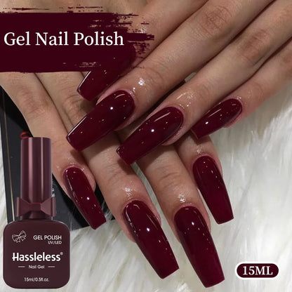 Single-use 15ml gel nail polish, convenient for home or salon manicures, easy to remove.
