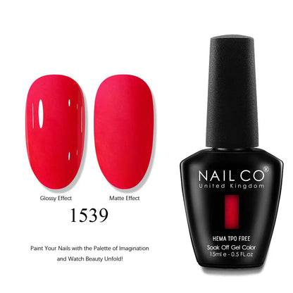 NAILCO 15ml Nails Art Gel Lack Polish Summer Hybrid Nail Varnish Manicure UV Top Coat Base HEMA TPO FREE Esmalte Nail Gel Polish