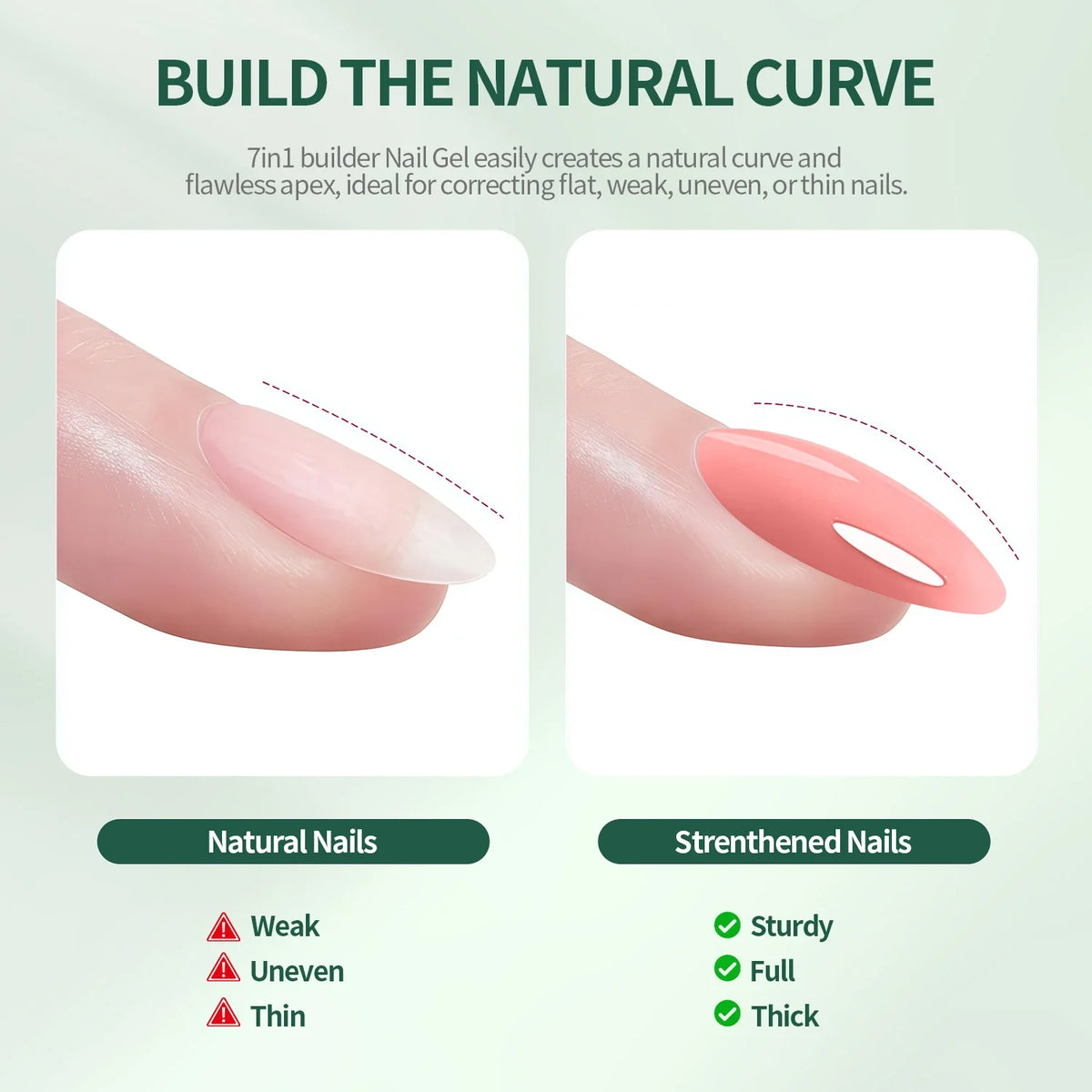 Nailpop 7-in-1 Builder Nail Gel HEMA/TPO Free Fast Building Gel Nail Polish 8 Colors Nail Tip Reinforcement and Extension 15ml