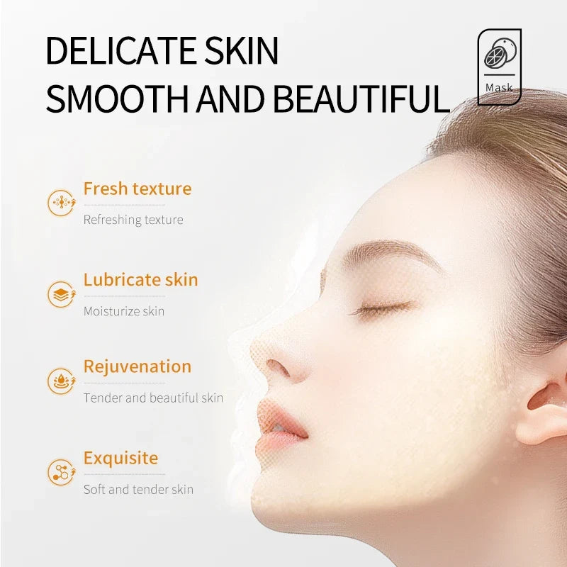 Vitamin C Facial Mask Remove Blackheads Shrink Pores Brightening Skin Soothing Moisturizing Korean Beauty Skincare Products