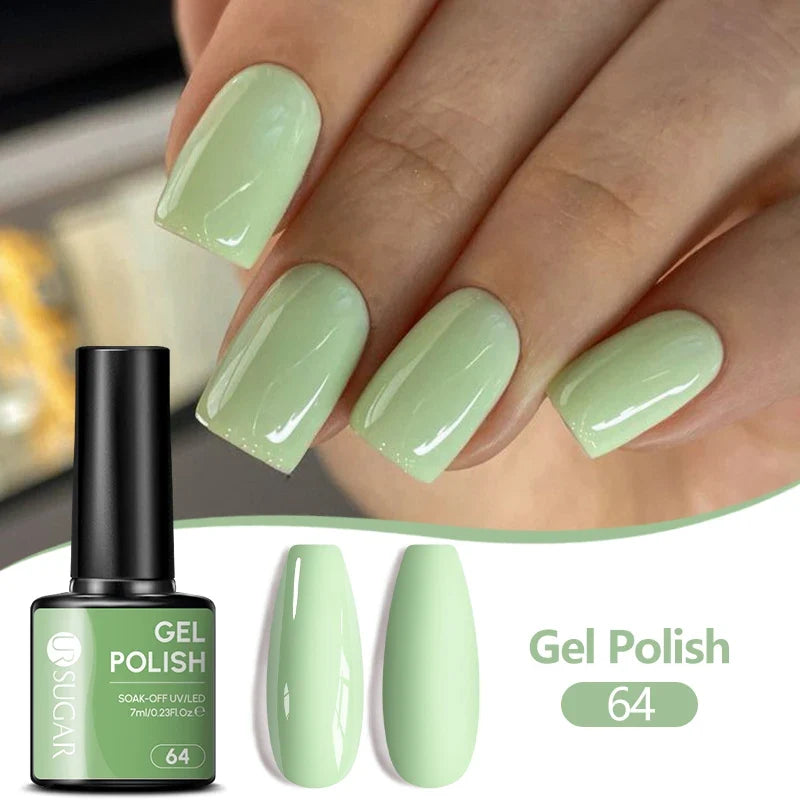 UR SUGAR 7ML Nail Gel Fresh Macaron 107 Colors All For Manicure Semi Permanent Soak Off LED UV Long-Lasting Nail Art Varnish