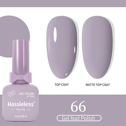 Single-use 15ml gel nail polish, convenient for home or salon manicures, easy to remove.