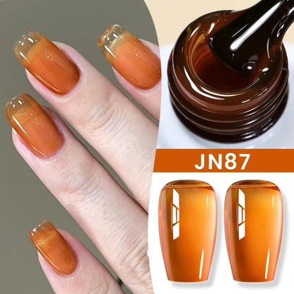 BORN PRETTY 83 Colors 10ml Jelly Nude Gel Nail Polish Autumn Amber Semi Transparent Manicure Soak off UV LED Nails Gel Varnish