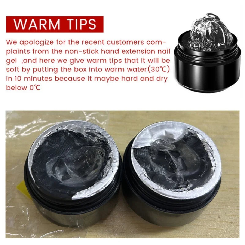 BORN PRETTY 15ml Non Stick Hand Extension Gel Nail Polish Carving Flower Nail Art Shaping Solid Acrylic Nail Gel Varnish