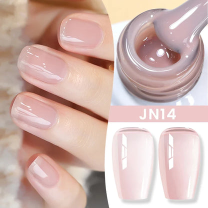 BORN PRETTY 10ml Jelly Nude Gel Nail Polish 50 Colors Semi Transparent Nail Art Nail Supplies Soak off UV LED Nails Gel Varnish