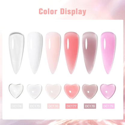 Mtssii 7ml Milky White Quick Extension Gel Nail Polish Nude Construct Hard Gel Semi Permanent Acrylic Extension Nail Art Varnish