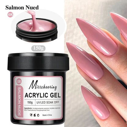 150g Transparent Nail Extension Gel Jelly White Light Pink Acrylic Nail Art UV LED Gel Semi Permanent Varnish Extension Tool