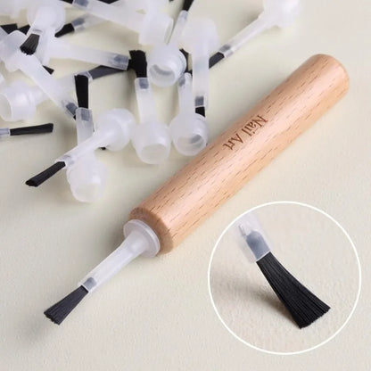 Professional Nail Art Brush Set Multi-Functional Nail Polish Brushes with Detachable Wooden Grip Nail Art Tools Nail Accessories