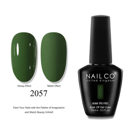 NAILCO 15ml Nails Art Gel Lack Polish Summer Hybrid Nail Varnish Manicure UV Top Coat Base HEMA TPO FREE Esmalte Nail Gel Polish